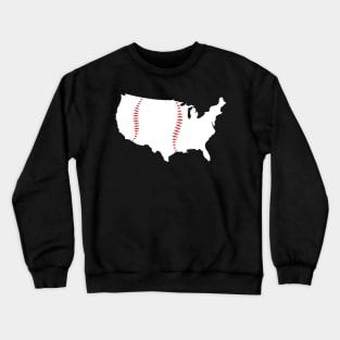 Baseball is Americas Pastime USA Crewneck Sweatshirt